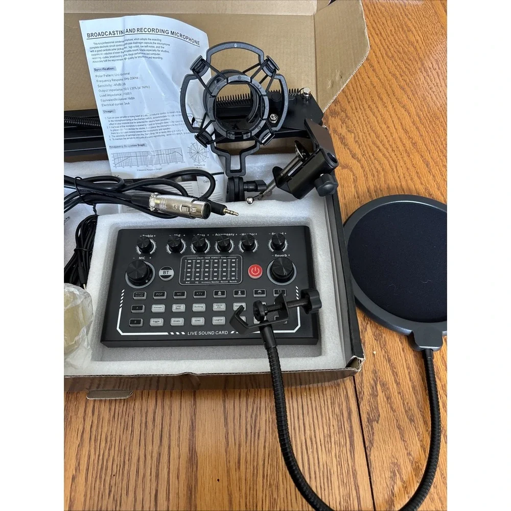 Professional Condenser‎ Microphone Black Bundle One Pack ALPOWL BM800TZ